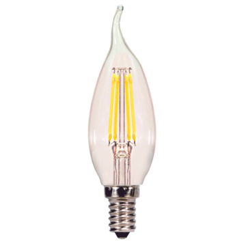 Satco S21297 LED CA11 Bulb - 4 Watt 4CA10/LED/930/CL/120V/E12