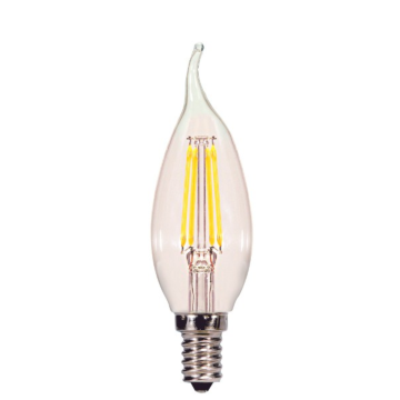 Satco S21298 LED CA11 Bulb - 4W 4CA10/LED/940/CL/120V/E12
