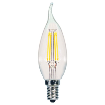 Satco S9962 LED CA11 Bulb - 5.5W CFC/LED/27K/CL/120V 