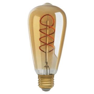 Satco S9967 LED ST19 Bulb - 4ST19/SPIRAL/LED/AMB/120V