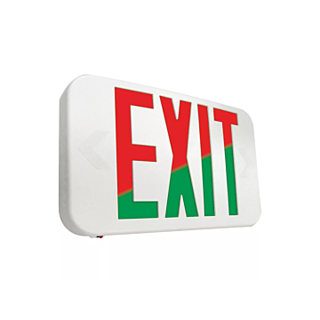 Sure-Lites APX7RG APXRG Series Exit Sign, Nickel Cadmium battery, Universal, Field Selectable Red or Green, White