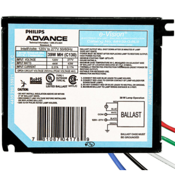 Advance e-Vision IMH-39-G-BLS 39 Watt Metal Halide Ballast
