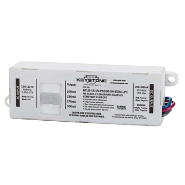 KTLD-15-UV-PS300-54-VDIM-LP1 Keystone Power Selectable 15w Constant Current LED Driver