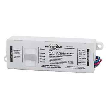 KTLD-15-UV-PS350-42-VDIM-LP1 Keystone Power Selectable 15w Constant Current LED Driver