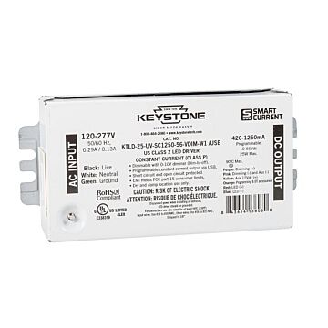 KTLD-25-UV-SC1250-56-VDIM-W1 /USB Keystone SmartCurrent 25w Constant Current LED Driver