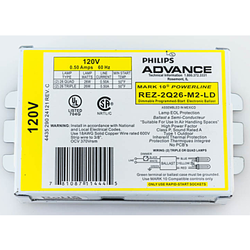Advance Mark 10 REZ-2Q26-M2-LDK  CFL Electronic Dimming Ballast KIT - *DISCONTINUED*