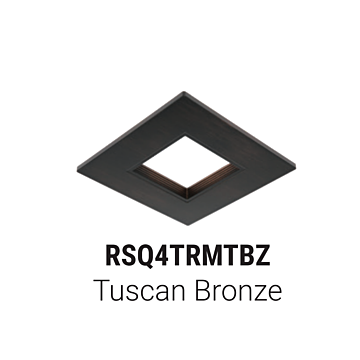 Halo RSQ5TRMTBZ RSQ 5” Square Baffle Decorative Overlay