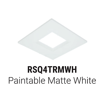 Halo RSQ5TRMWH RSQ 5” Square Baffle Decorative Overlay
