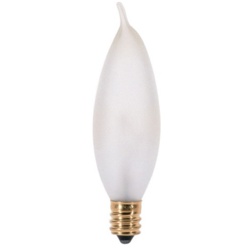 Satco S3277 - 15CA8/F  15 Watt CA8 Frosted Candelabra Bulb