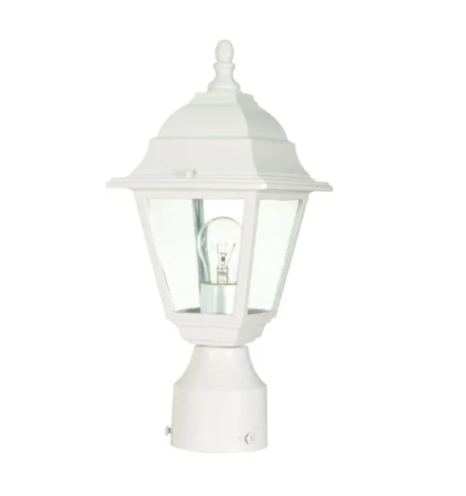 LED post top luminaire on a decorative pole head