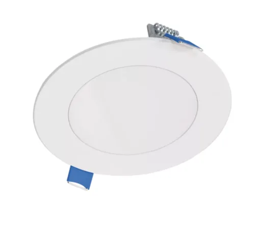 Round LED recessed downlight with a white trim